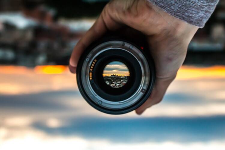 A camera lens illustrating the power of focus