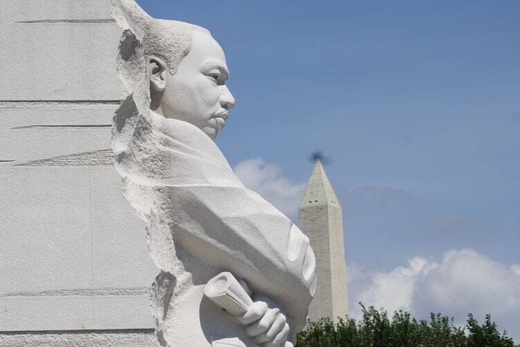 A Martin Luther King statue in Washington, D.C. 