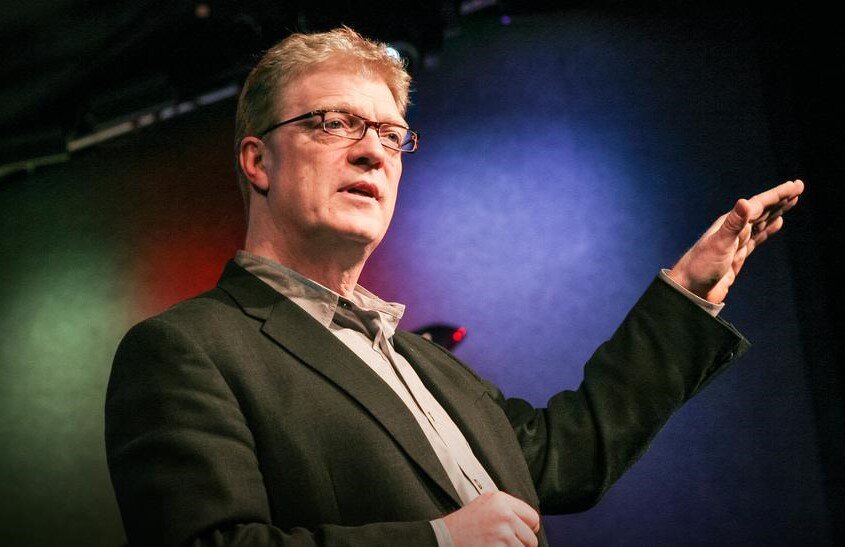 Ken Robinson giving a TedTalk on creativity and the school system.