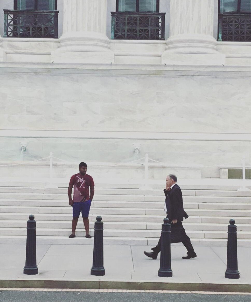 A candid moment with Senator Tim Kaine.