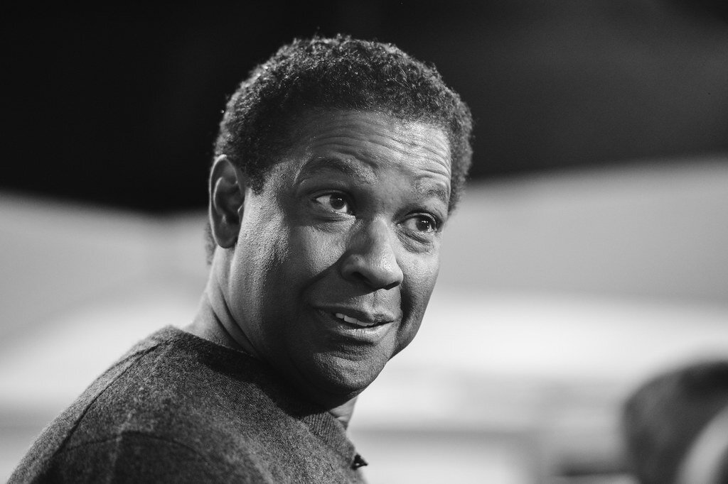 Denzel Washington sharing inspirational wisdom 