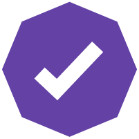 Twitch official purple and white badge
