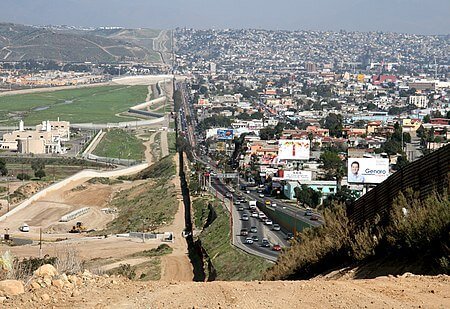 USA-Mexico country border photo