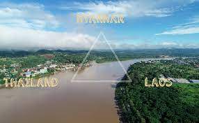 Myanmar Thailand Laos country border