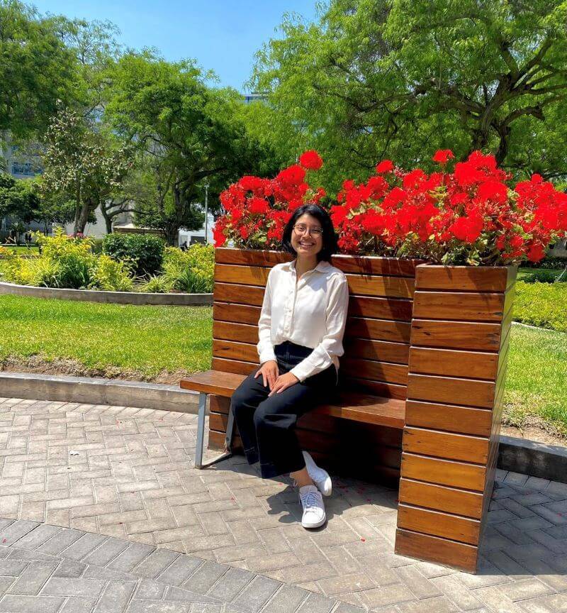 a park with flowers in Peru